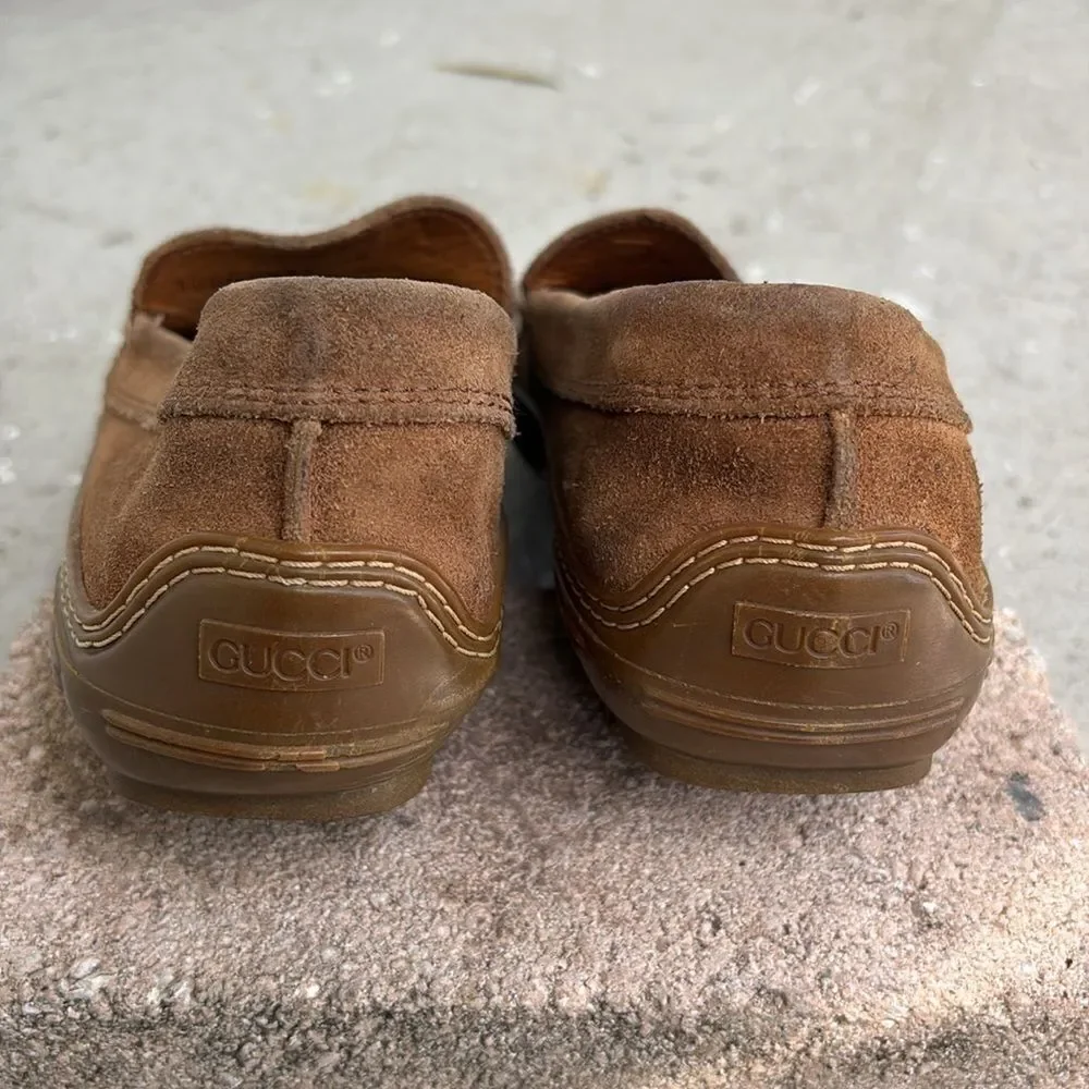 Gucci suede Horsebit loafers